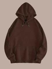 Solid Hoodie With Pocket Long Sleeve Casual Sweatshirt Women's Clothing