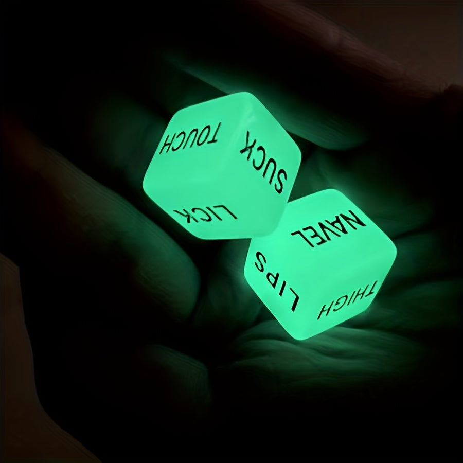 2pcs Acrylic Luminous Game Dice Party Supplies
