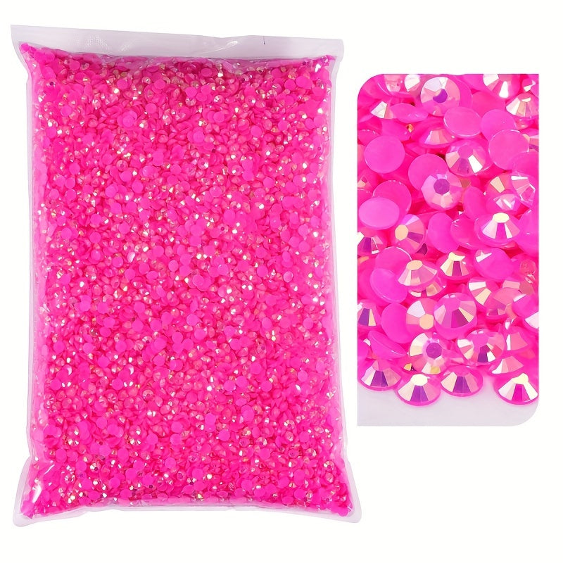 AB Rhinestones Jelly & Clear Flat Back Resin Rhinestones for DIY Crafts