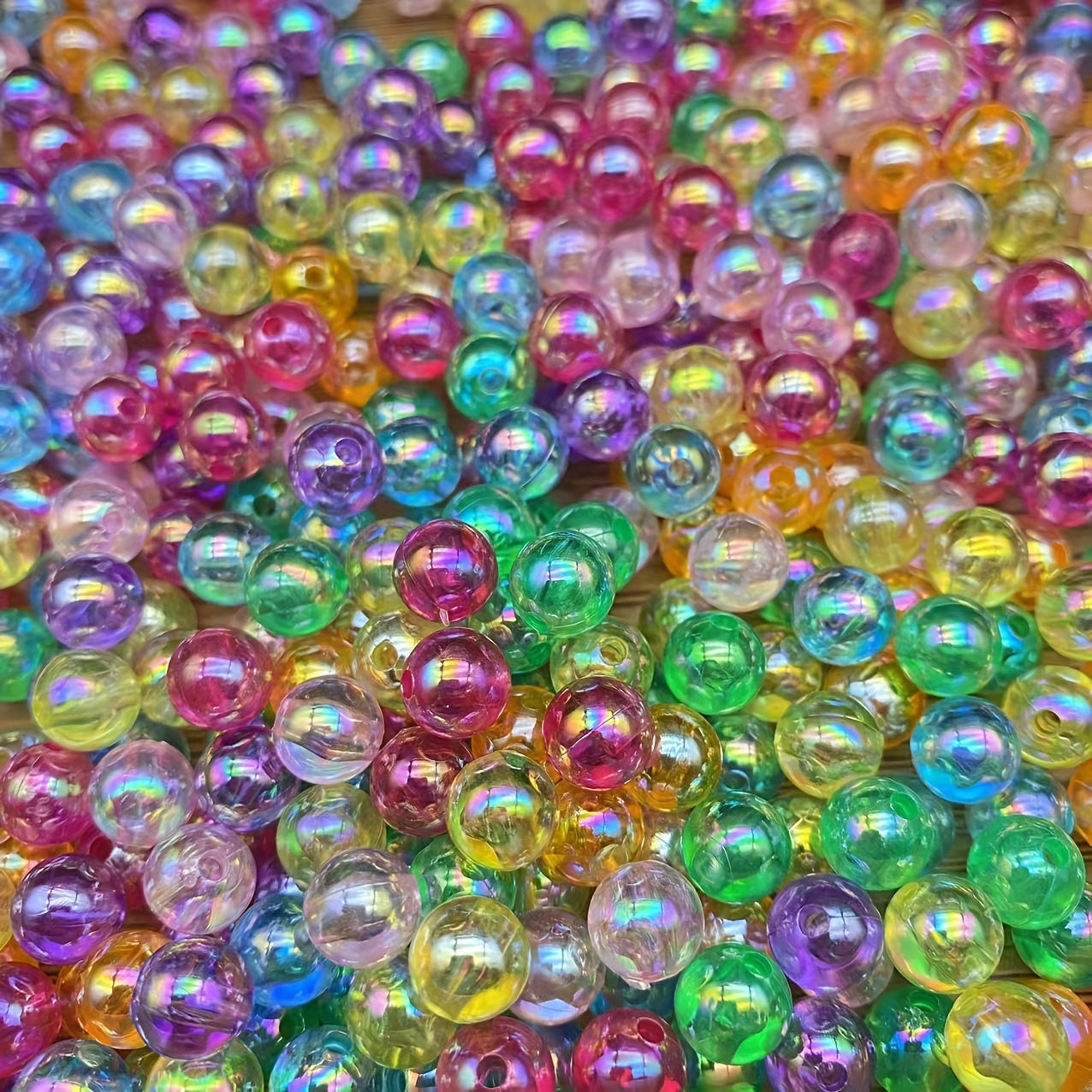100pcs 8mm Colorful Transparent Beads DIY Jewelry Making