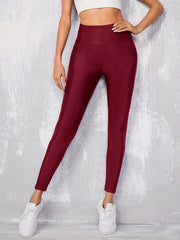 High Waisted Slim Leggings Stretchy Tight Casual Gloss Leggings