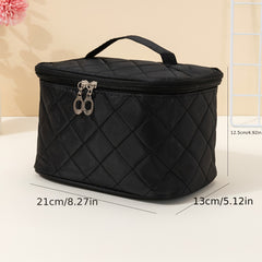 Travel Cosmetic Bag With Handle And Zipper Makeup Organizer Case