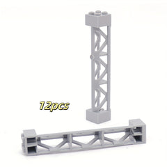 12pcs Mixed ABS Support Column Brackets for DIY Building Blocks