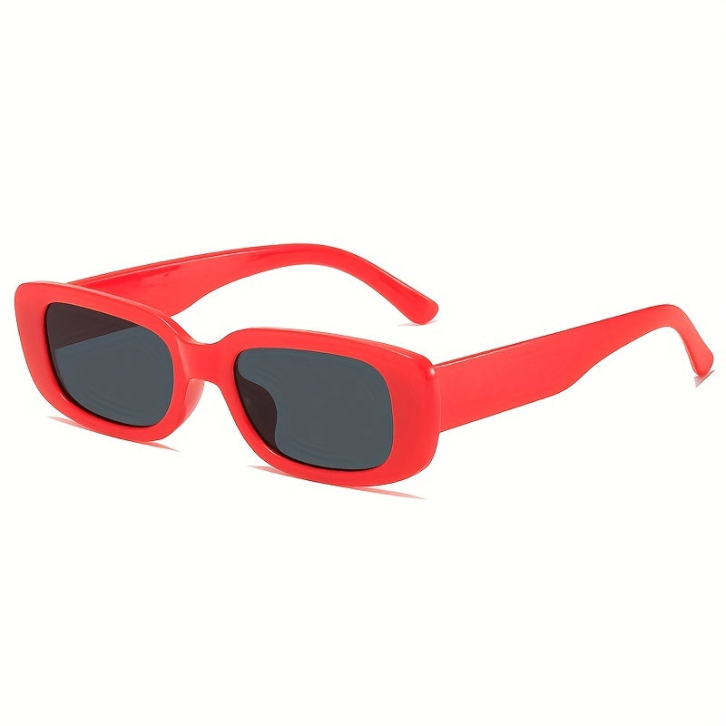 Rectangle Frame Sunglasses Mod Minimalist Glasses UV400