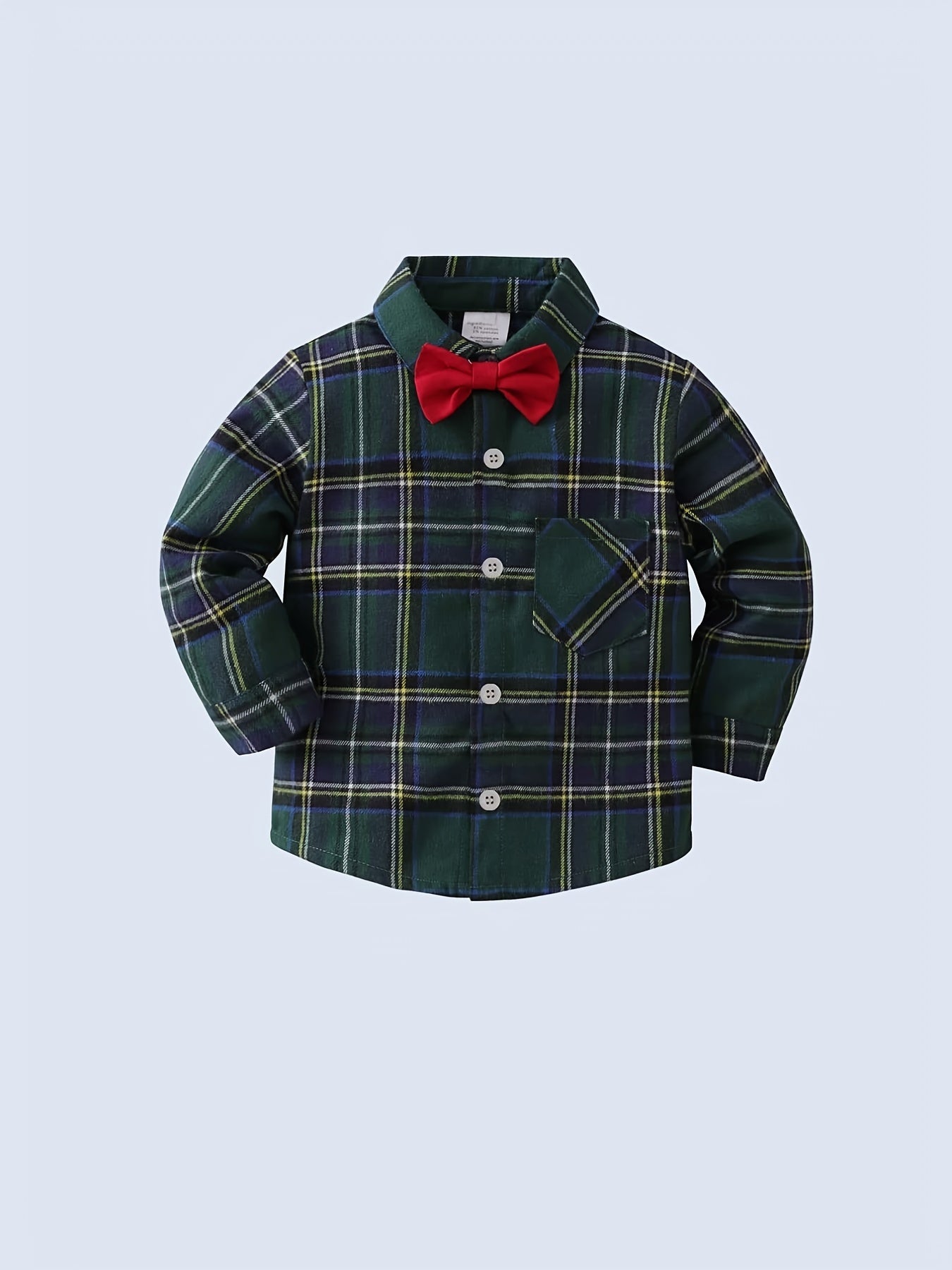 2pcs Baby Boys Gentleman Suit Blazer with Bow Bib Pants