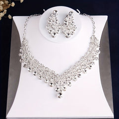 3pcs Crystal Bridal Crown Set Wedding Accessories