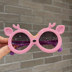 Kids Cartoon Deer Sunglasses Sun Protection Accessory for Outdoor Activities