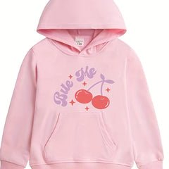 Sweet Berry Pattern Smart Hoodie For Girls