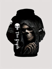 Skull 3D Print Hoodie Mens Graphic Pullover with Pocket