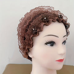 Satin Flower Lace Beanie Turban Cap Lightweight Bonnet Chemo Ca
