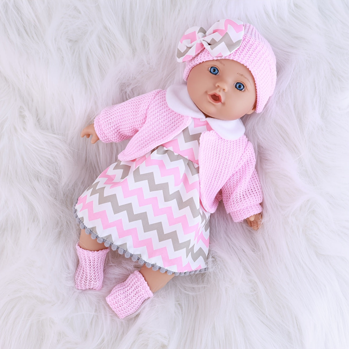 Realistic Chick Style Reborn Baby Doll with Soft Body & Clothes Set