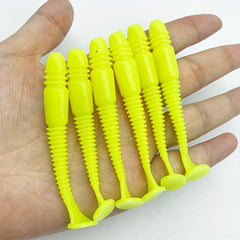 6pcs Bionic Wobbler Floating Fishing Lures Soft Worm T Tail Baits