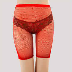 Sexy Fishnet Tights Biker Shorts Leggings