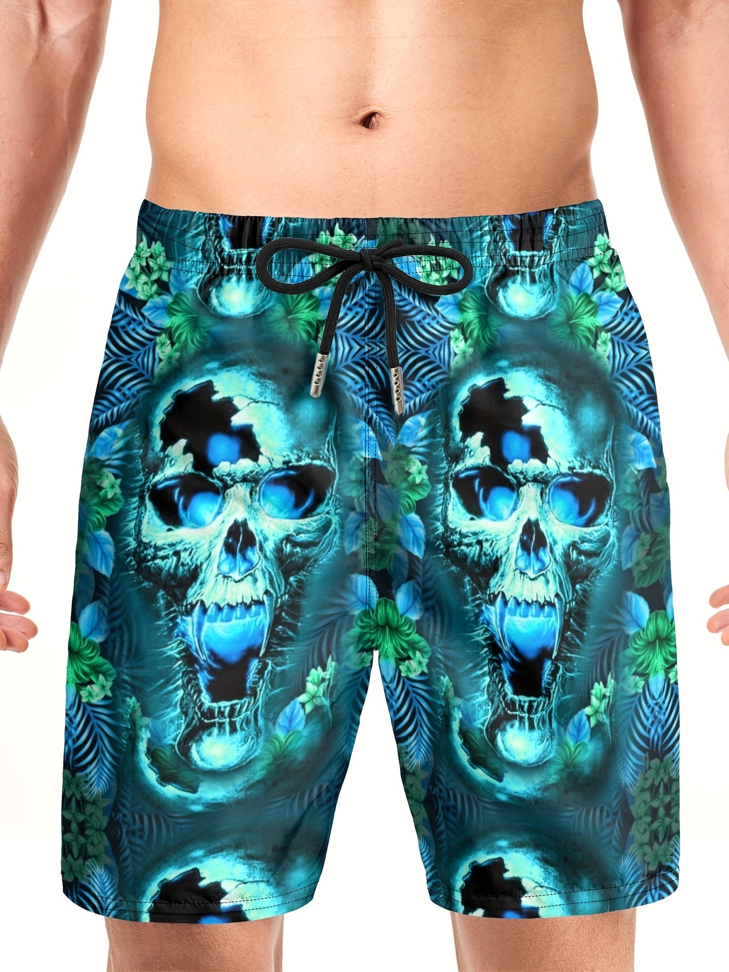 Men's Broken Skulls Shorts with Pockets