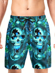 Men's Broken Skulls Shorts with Pockets