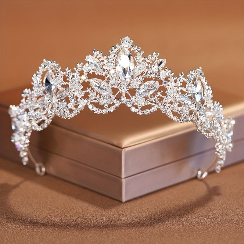 Bridal Rhinestone Silvery Headband Queen Princess Crown Head Jewelry Tiara