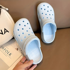 Women's Platform Clogs Hollow Out Non Slip Slide Shoes