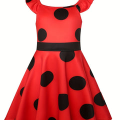 Polka Dots Fancy Costume Dress For Toddler Girls