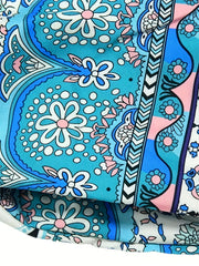 Floral Print Baggy Jogger Casual Pants Elastic Waist
