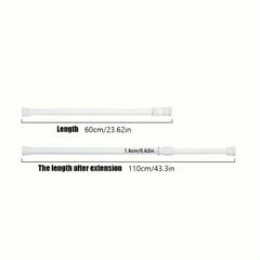 Telescopic Curtain Rod for Bathroom and Bedroom Punch-Free