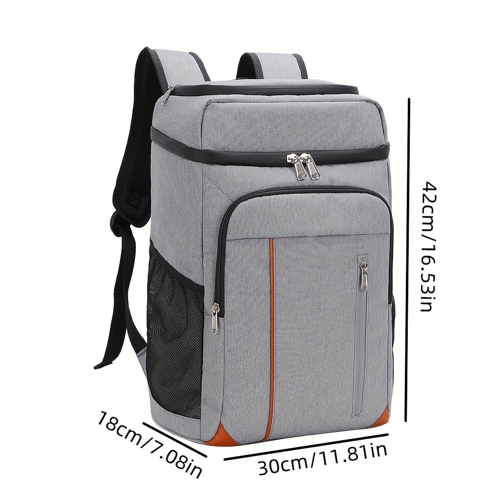 22L Double Layer Thermal Backpack for Camping Beach Picnics Waterproof Insulated