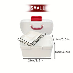 Portable Tool Storage Box With Lid & Handles, Plastic Screw Box