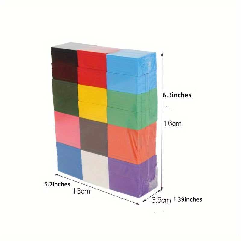 120pc Wooden Domino Building Blocks Set w/ Storage Bag