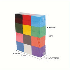 120pc Wooden Domino Building Blocks Set w/ Storage Bag