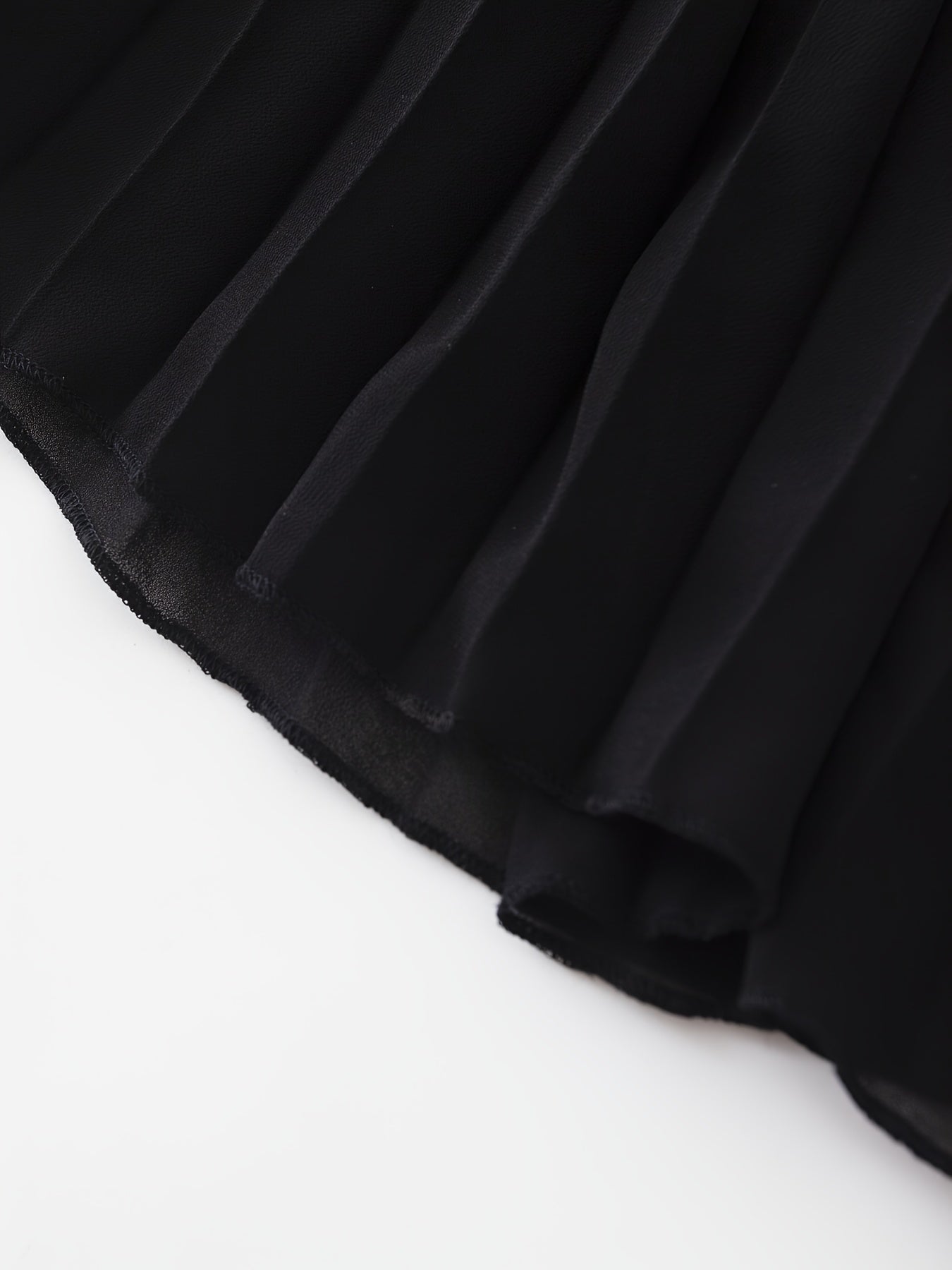 Scallop Trim Waist Pleated Skirt Casual Skirt for Spring & Summer