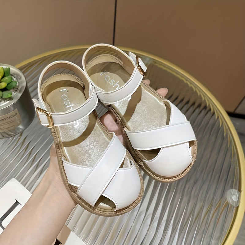 Girls' Solid Lightweight Sandals Breathable Non-Slip for Beach Party