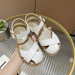Girls' Solid Lightweight Sandals Breathable Non-Slip for Beach Party