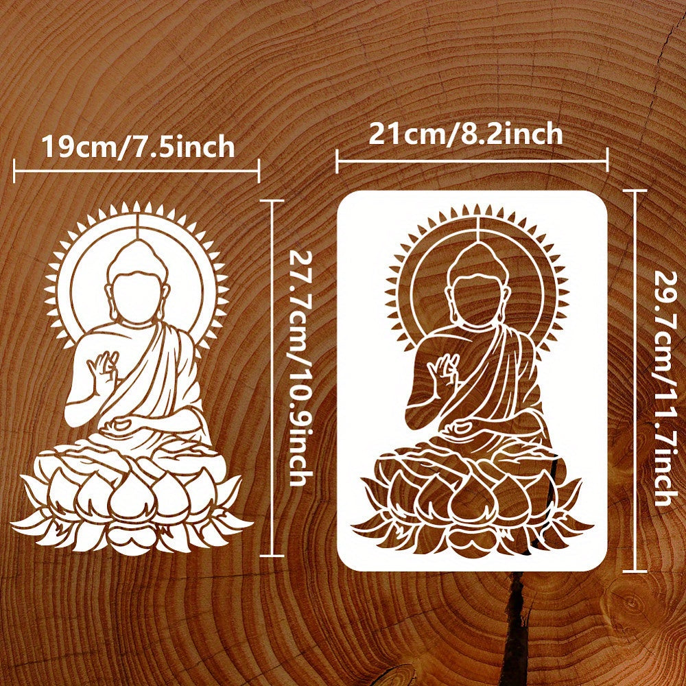 Plastic Drawing Stencil Buddha Craft Template for DIY Painting