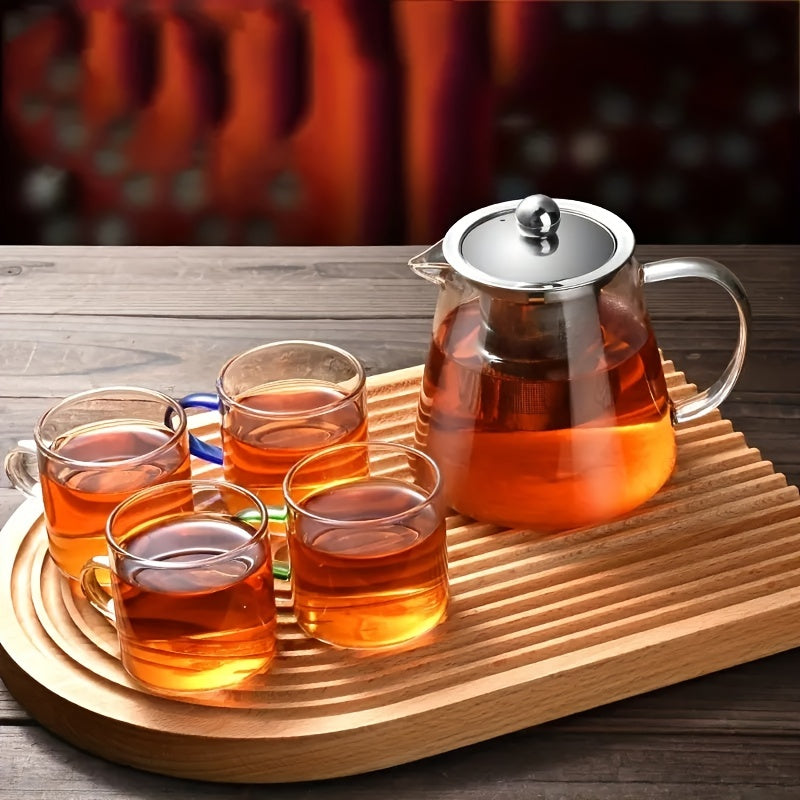 Heat Resistant Glass Teapot Thickened Filter Liner Teapot 550ml