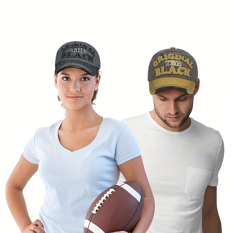 Retro Washed Cloth Letter Embroidery Baseball Cap for Men