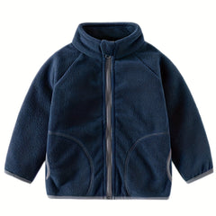 Boy's Fleece Zipper Sweatshirt Jacket Cozy Warm Coat For Fall Winter