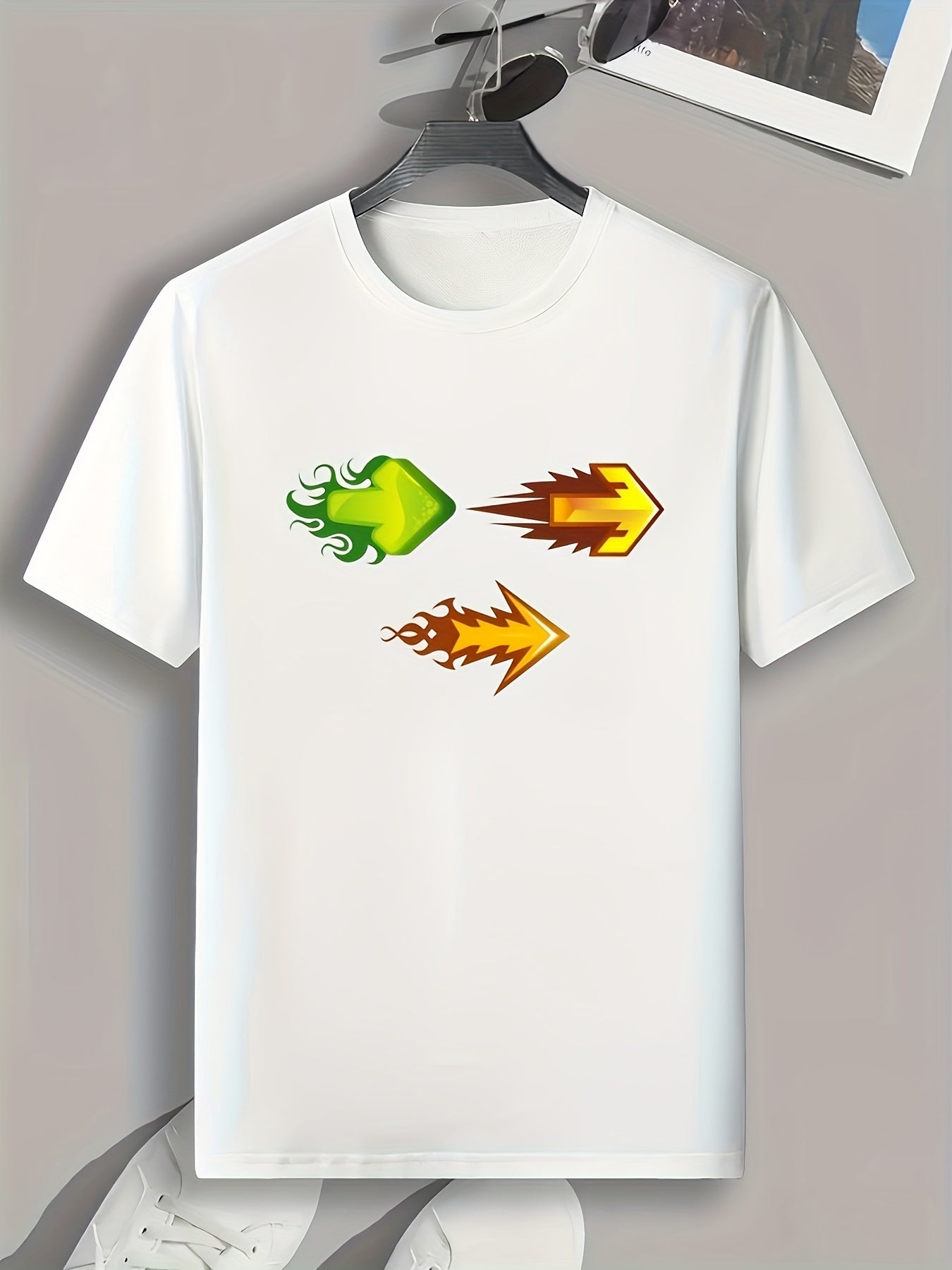 Arrows Pattern Print Men's Sports T-shirt