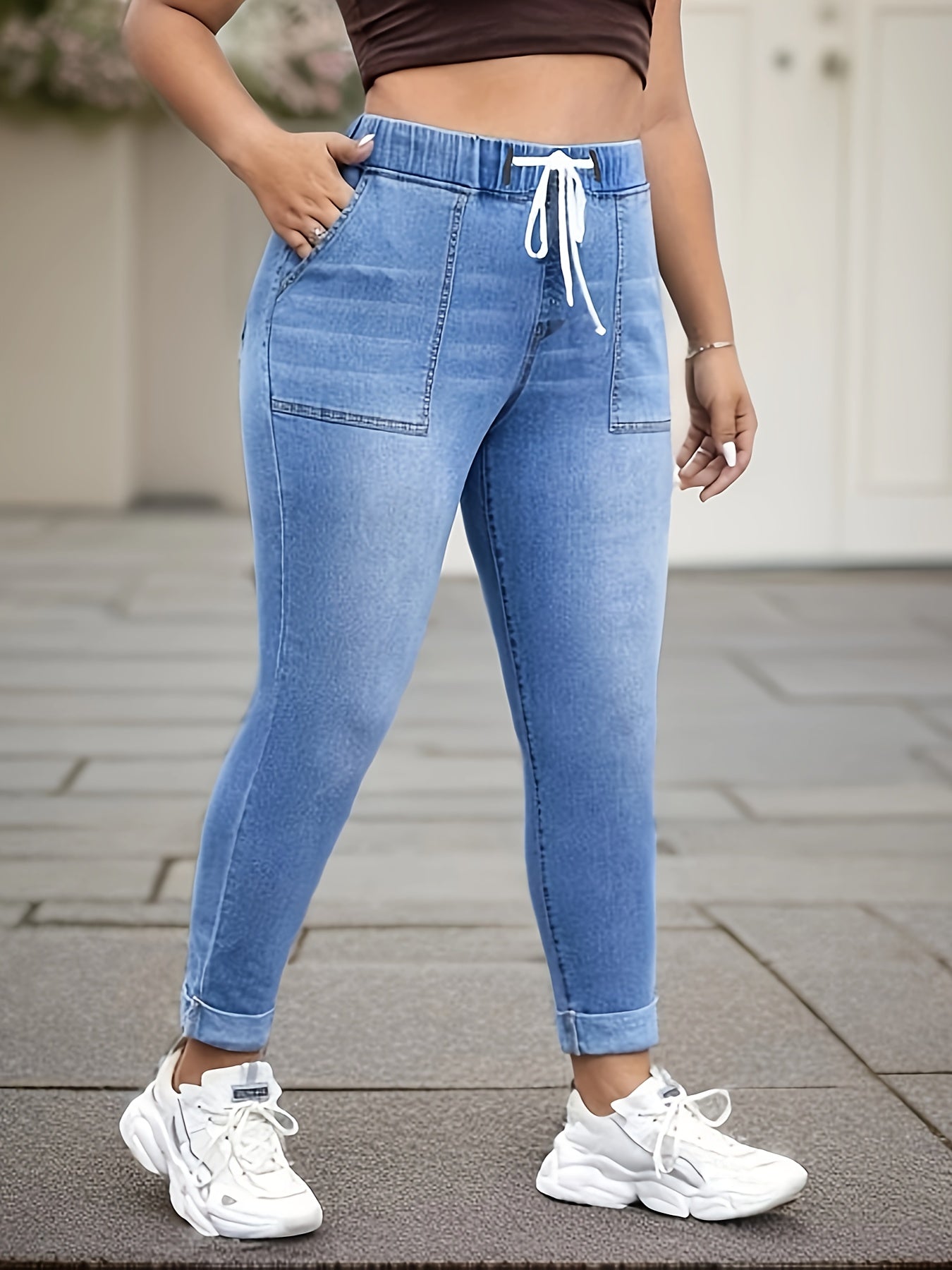 High Stretch Pencil Denim Pants