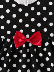 Girls Polka Dot Summer Dress with Bow - Party Birthday Casual Tank Dress