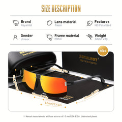 RoyalHot Frameless Alloy Polarized Sunglasses Driving Glasses