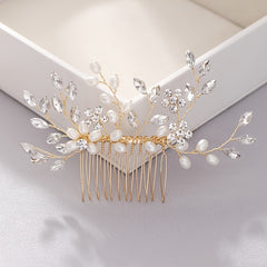 Faux Pearl Crystal Wedding Hair Comb Hair Accessories
