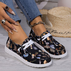 Women's Outdoor Skate Shoes Lightweight Sole Fabric Rabbit Butterfly Pattern
