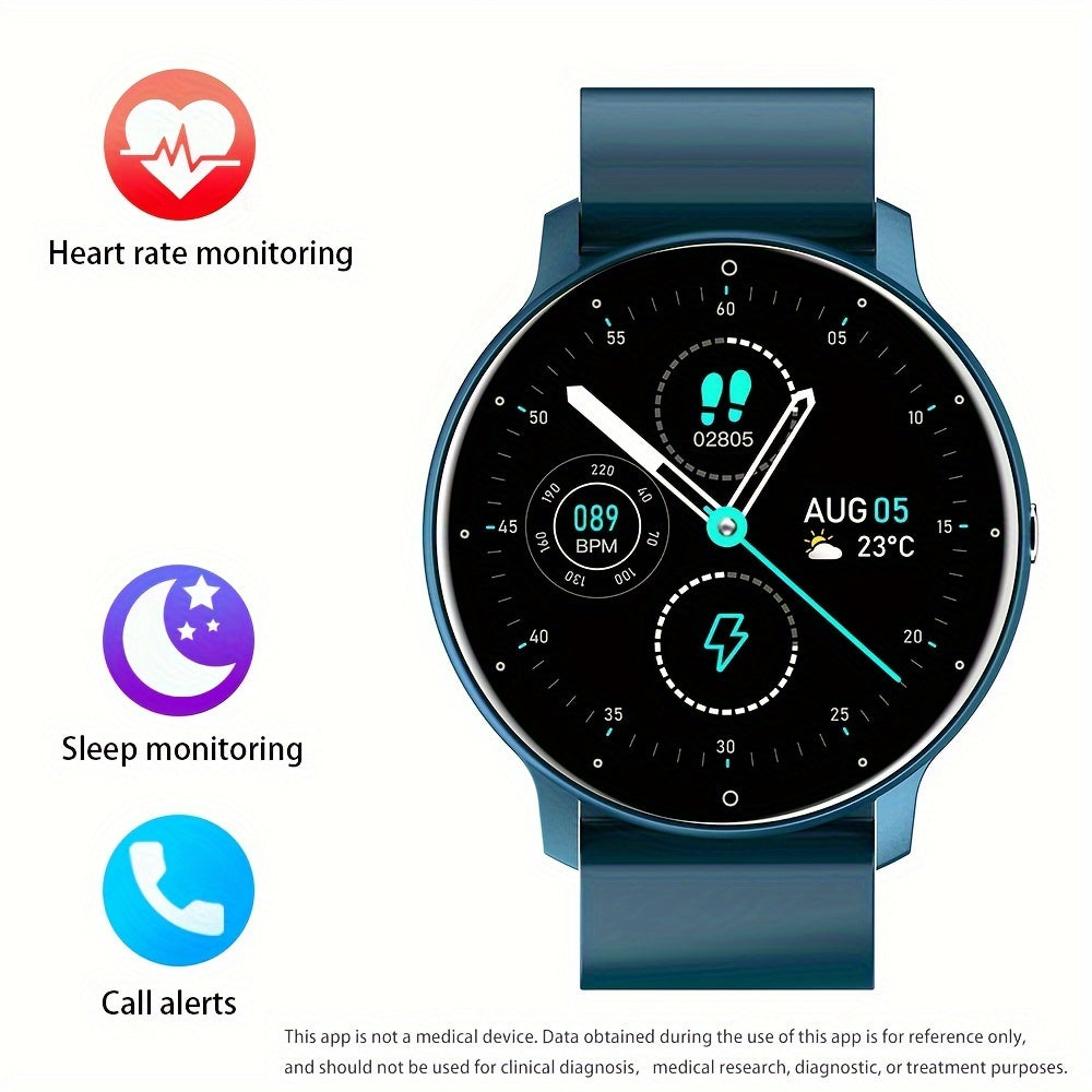 Waterproof Smart Watch Full Touch Screen Silicone Band