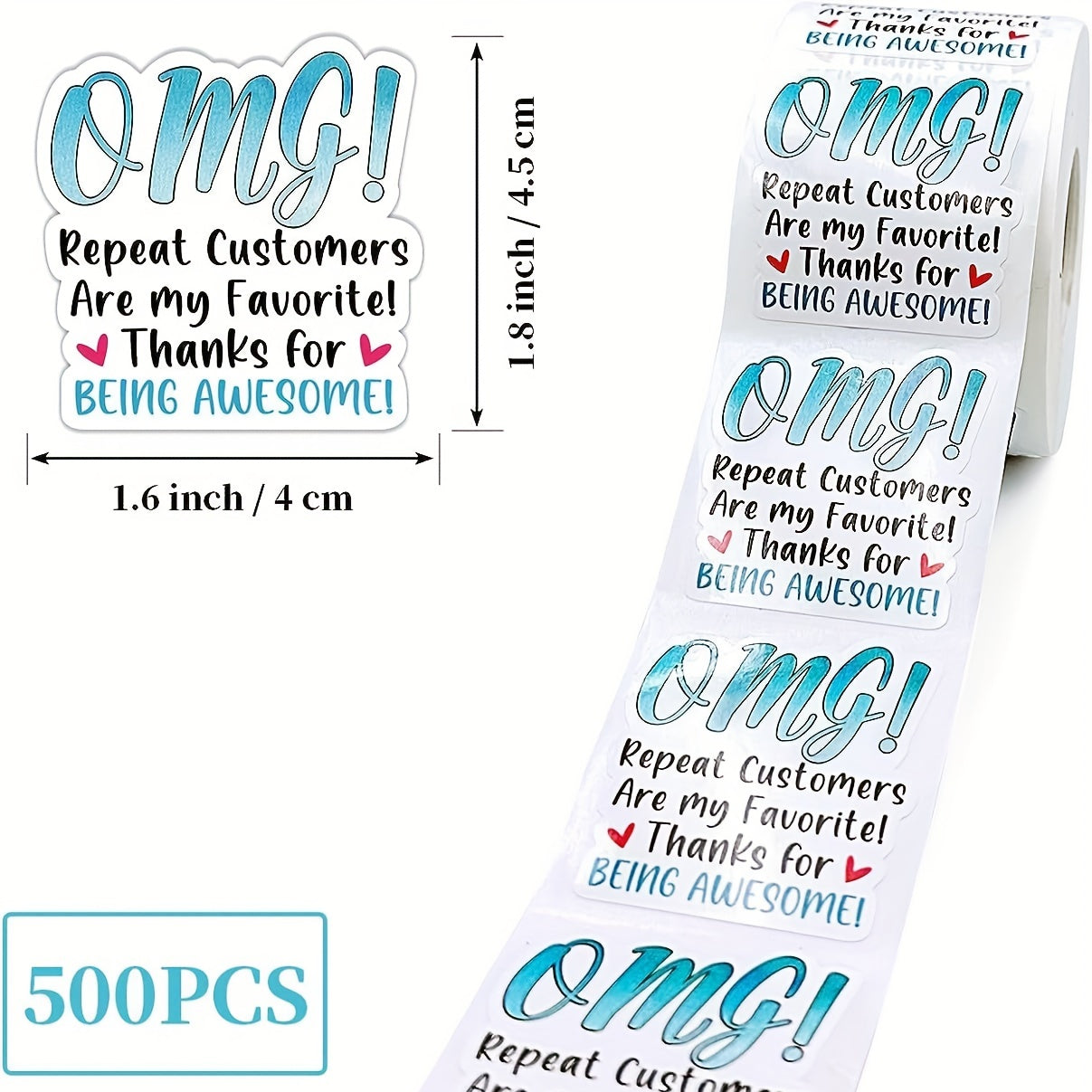 500pcs Favorite Customer Thank You Stickers for Packaging