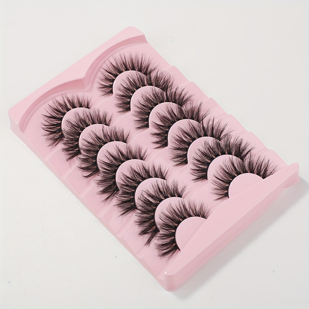 Fluffy 6D Mink Wispy Cat Eye Lashes Pack