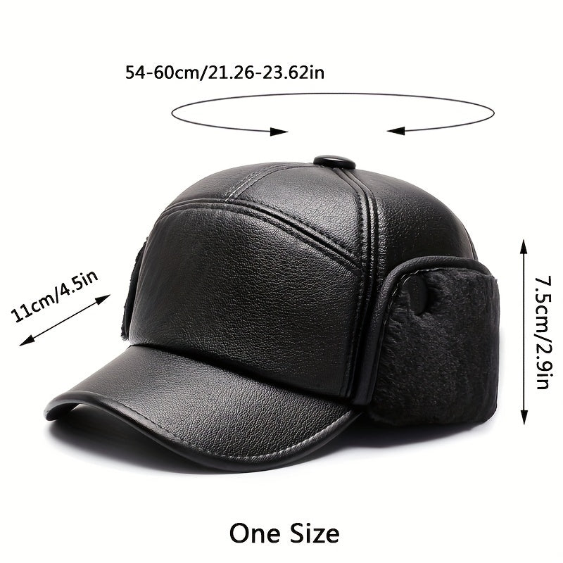 Winter Baseball Cap Hats For Men Snapback Father Hats Earflaps Thicken Dad Cap