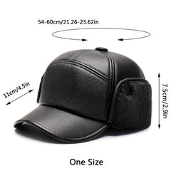 Winter Baseball Cap Hats For Men Snapback Father Hats Earflaps Thicken Dad Cap
