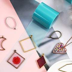 Metal Frame Epoxy Resin Pendant Mold Tape Set