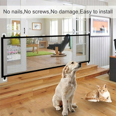 Pet Isolation Mesh Folding Safety Rail For Cats & Dogs