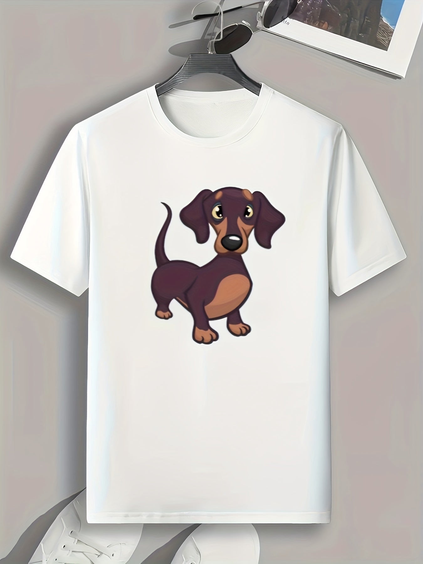 Dog Print Men's Graphic T shirt Casual Comfy Tees For Summer Mens Clothing