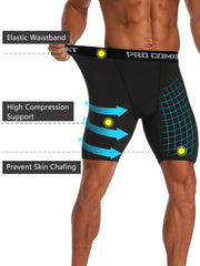 Men's Compression Boxer Briefs Quick Drying Performance Shorts